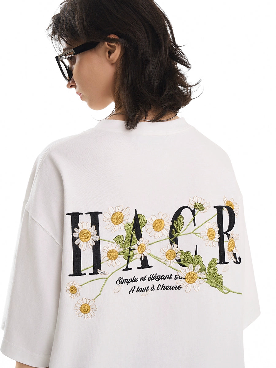 Harsh and Cruel Street Floral Embroidery Tee