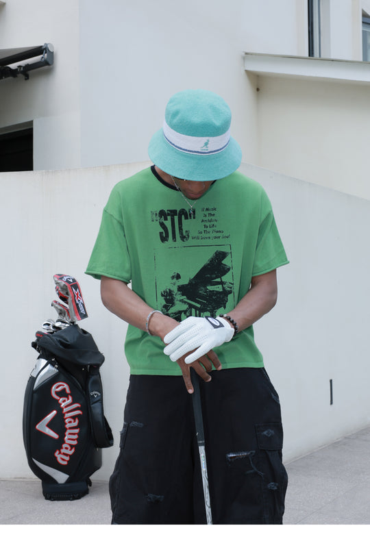 STEEPC Printed Boxy Knit Tee | Face 3 Face