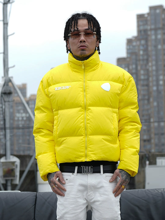 TGFCLUB Embroidered Short Down Jacket | Face 3 Face