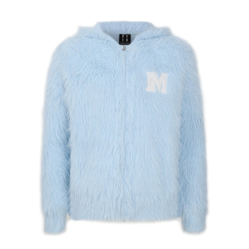 MEDM Mohair Hooded Zip Up Jacket | Face 3 Face