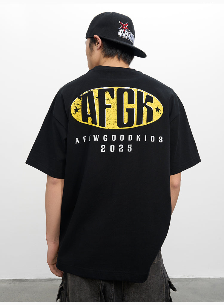 AFGK Vintage Number Print Tee | Face 3 Face