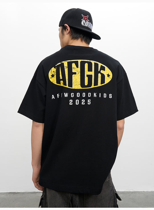AFGK Vintage Number Print Tee | Face 3 Face