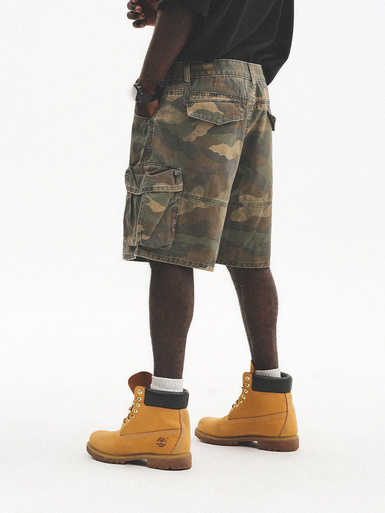 UNTILWERICH Camouflage Multi Pocket Work Cargo Shorts | Face 3 Face