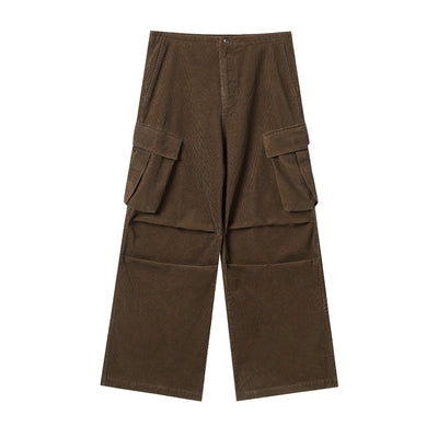 JHYQ Corduroy Pleated Baggy Pants | Face 3 Face