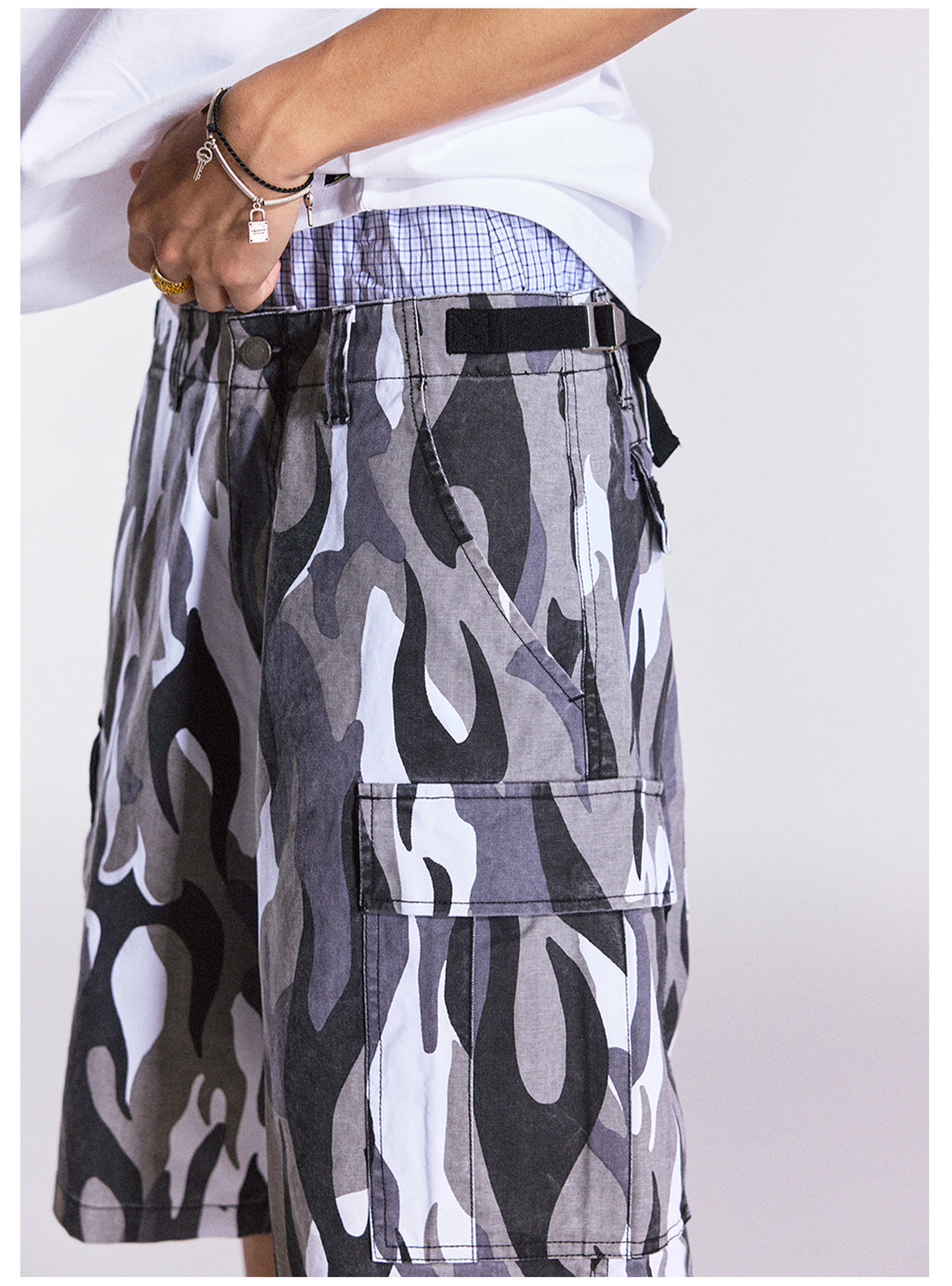 Remedy Flame Camouflage Work Cargo Shorts | Face 3 Face