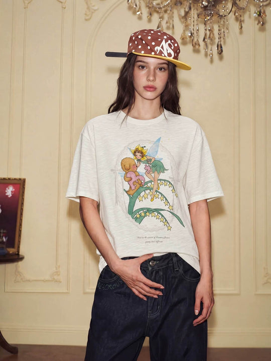 YADcrew Puppy and Fairy Print Tee | Face 3 Face