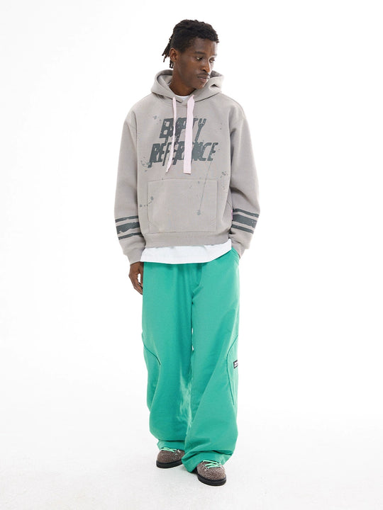 EMPTY REFERENCE Ink Hand Painted Logo Hoodie | Face 3 Face