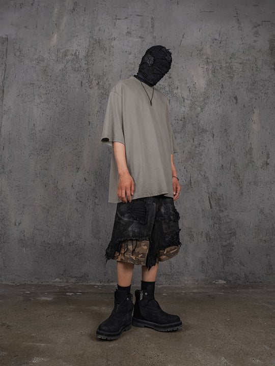 UNDERWATER Gray Sand-Washed Basic Faded Tee | Face 3 Face