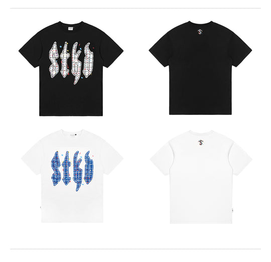 Small Town Kid Plaid STKD Patch Splash Ink Tee | Face 3 Face