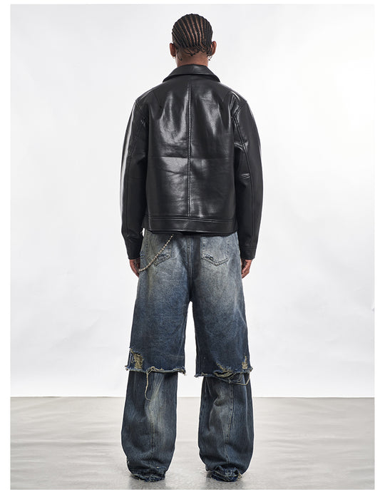F3F Select Double Layer Ripped Baggy Jeans | Face 3 Face