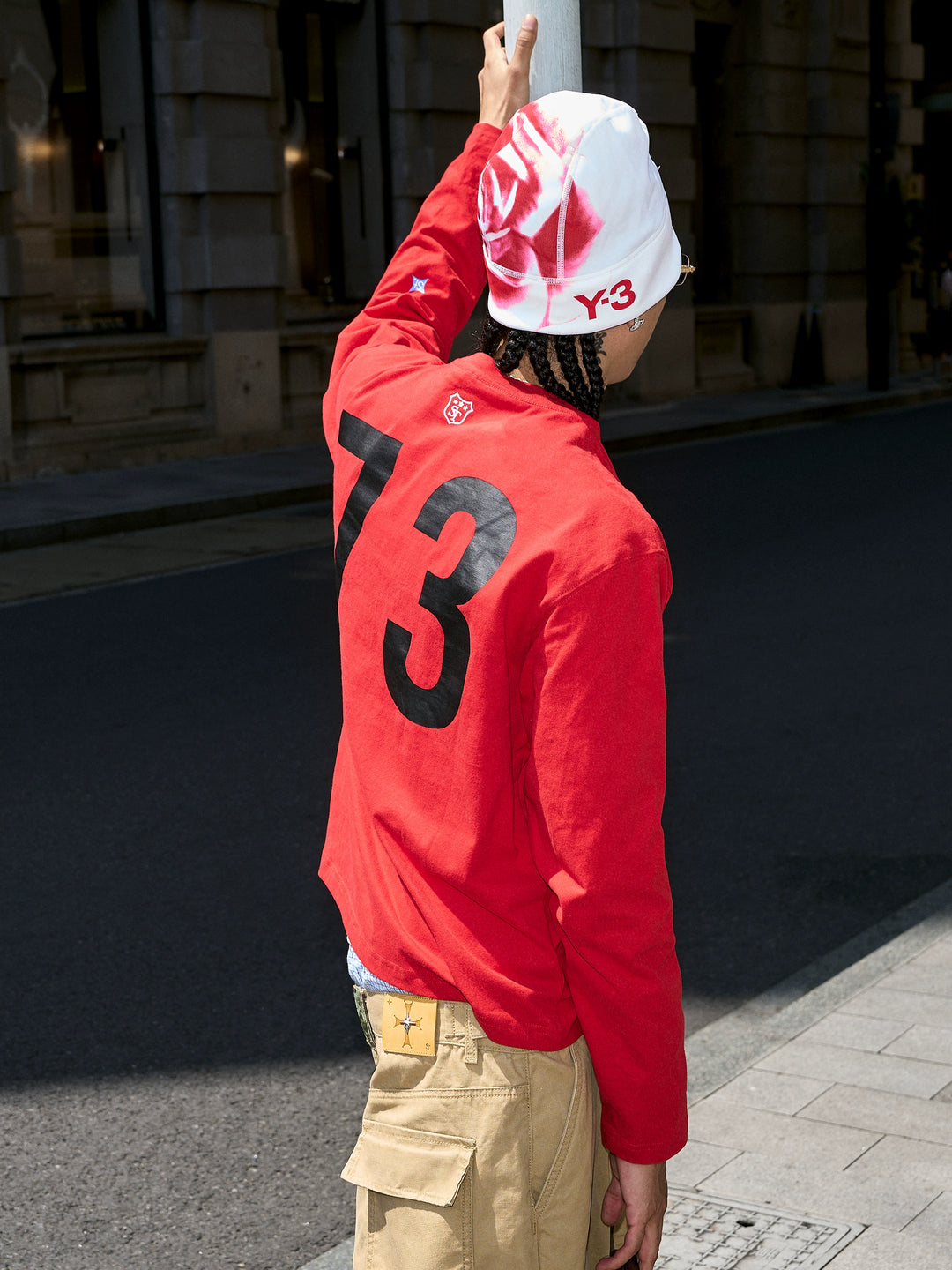 STEEPC Number Print Small Patch Long Sleeve Tee | Face 3 Face