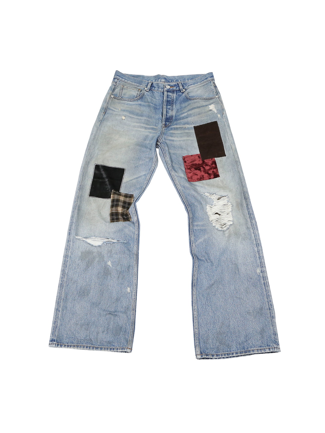 SOD Co. Velvet Patchwork Washed Flared Jeans | Face 3 Face