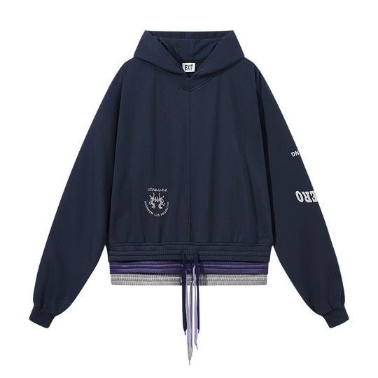 BLIND NO PLAN Multi-Layered Reconstructed Screen-Printed Hoodie | Face 3 Face