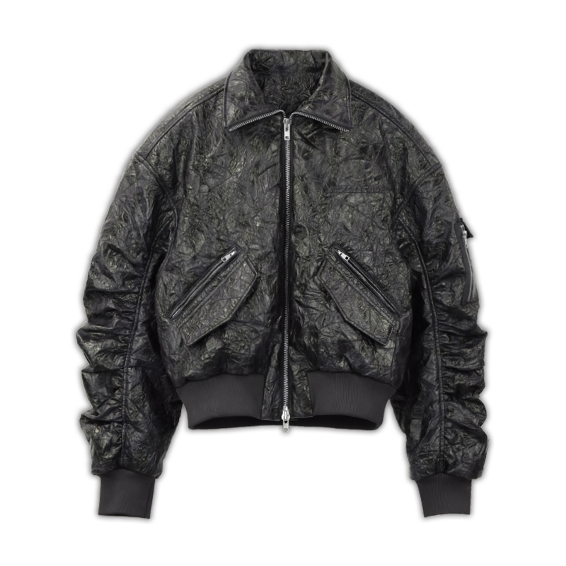 SOD Co. Wrinkled Custom Pleated MA-1 Bomber Jacket | Face 3 Face