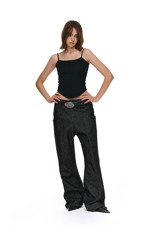 ANTIDOTE Studded Slash Pocket 3D Cut Jeans | Face 3 Face