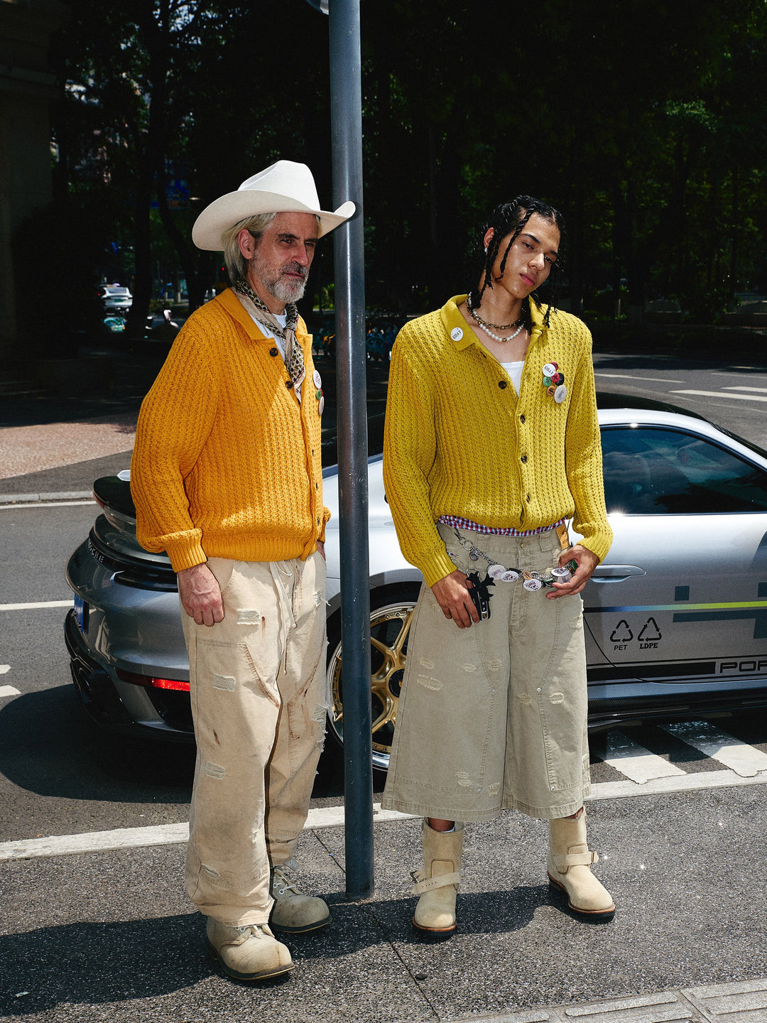 STEEPC Vintage Button Badge Knit Cardigan | Face 3 Face