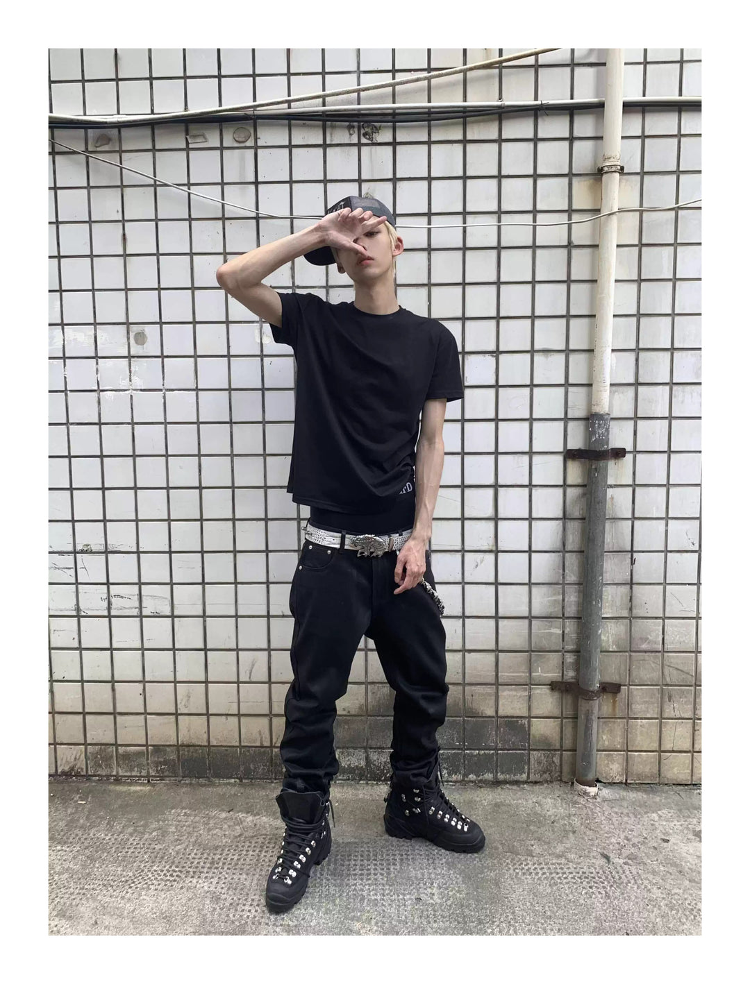 KARMANISTIC Waxed Black Jeans | Face 3 Face