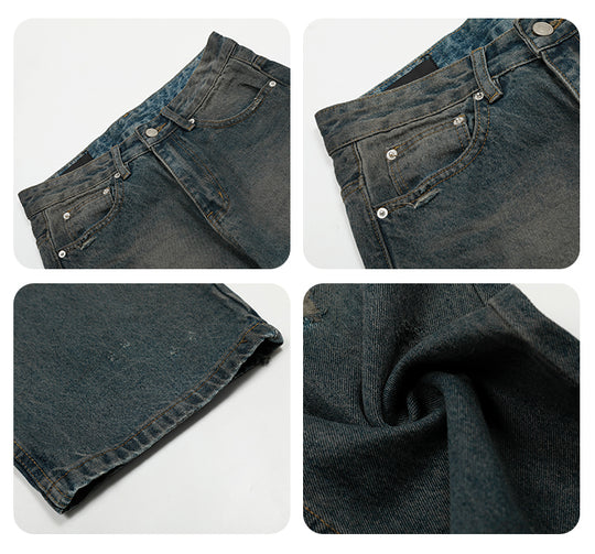 F3F Select Camouflage Patch Knee Distressed Jeans | Face 3 Face