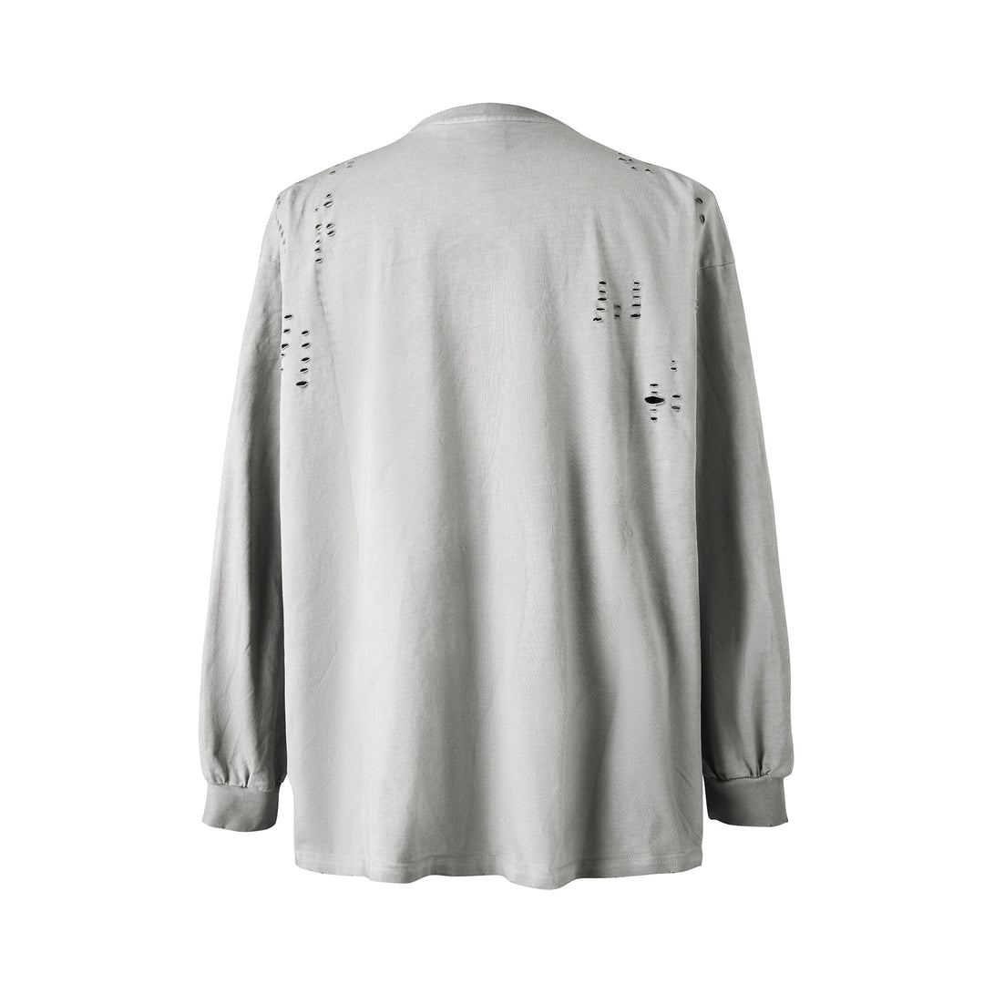 KARMANISTIC Standard Logo Washed Distressed Long Sleeve Tee | Face 3 Face