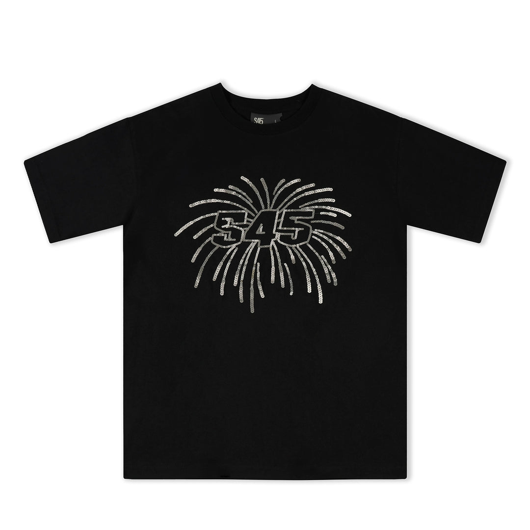S45 Sequin Fireworks Logo Tee | Face 3 Face