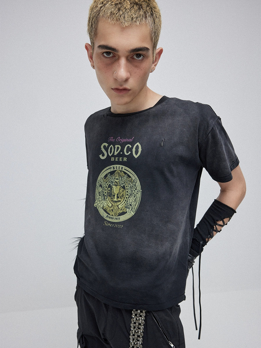 SOD Co. Olympia Print Distressed Vintage Tee | Face 3 Face