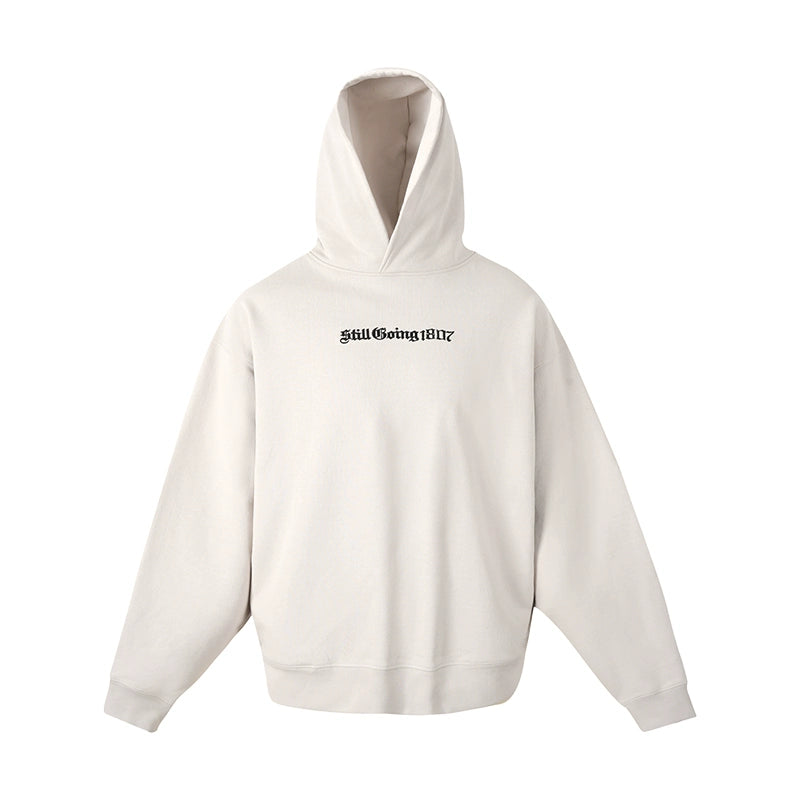 1807 Basic Gothic Font Embroidered men's Hoodie | Face 3 Face