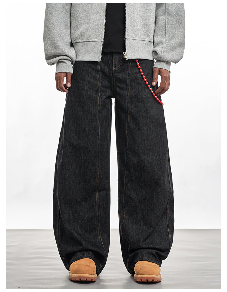 F3F Select Stitched Balloon Baggy Jeans | Face 3 Face