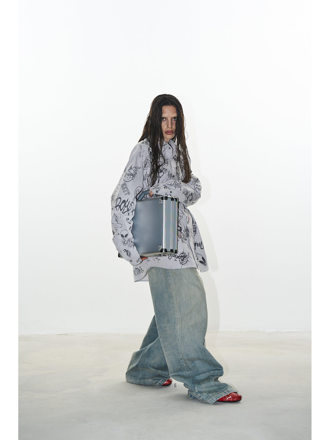 BLIND NO PLAN Graffiti Digital Print Long Sleeve Shirt | Face 3 Face