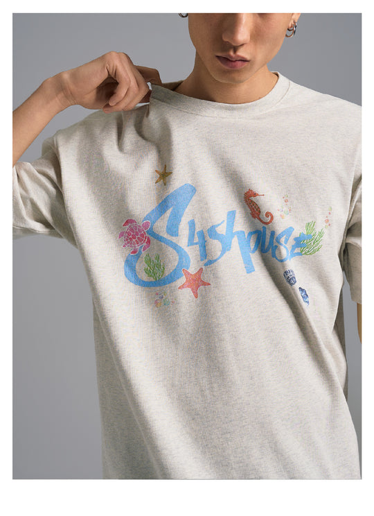 S45 Underwater World Graffiti Print Tee | Face 3 Face