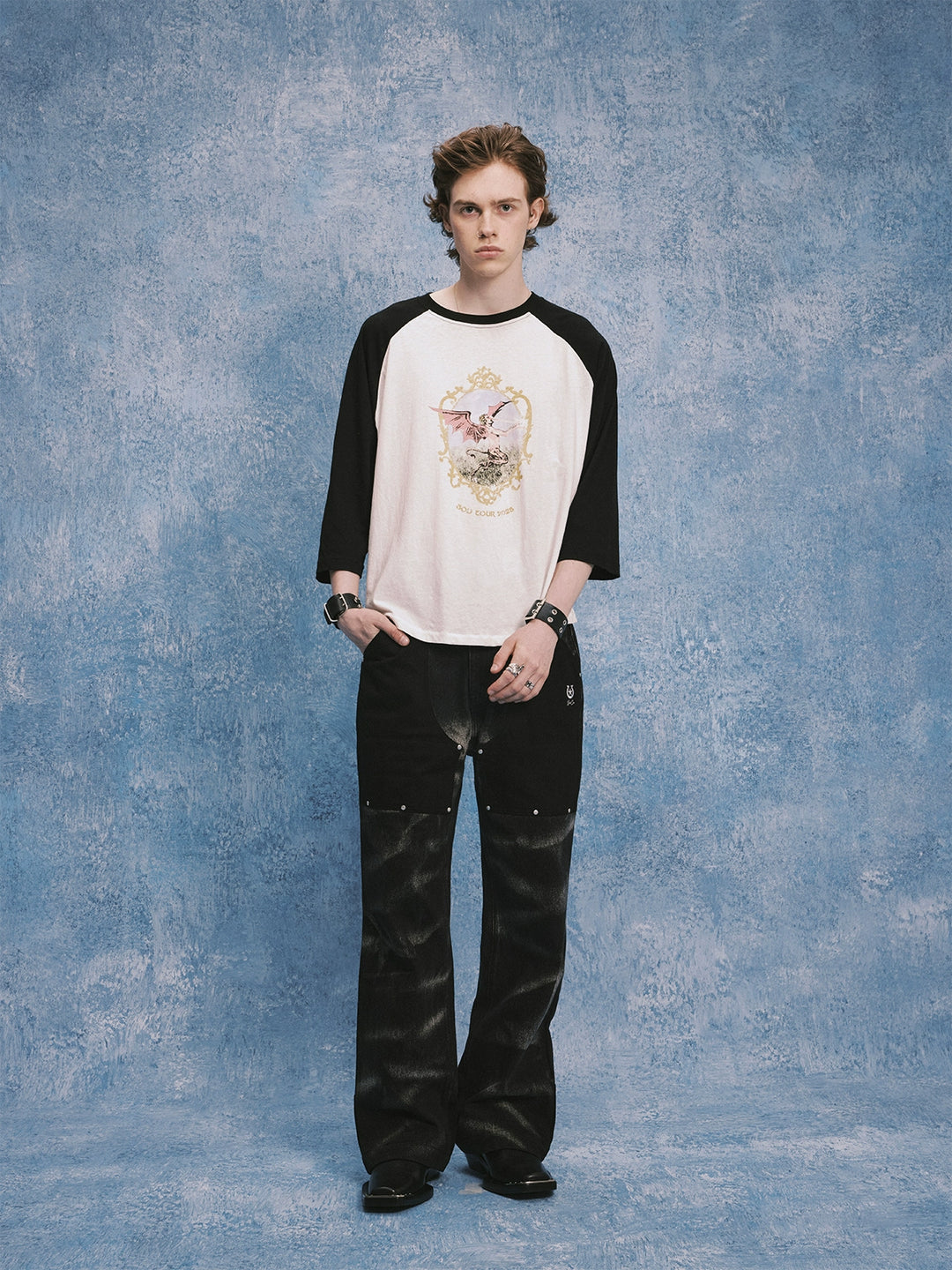 SOD Co. Wave Washed Patched Denim Jeans | Face 3 Face