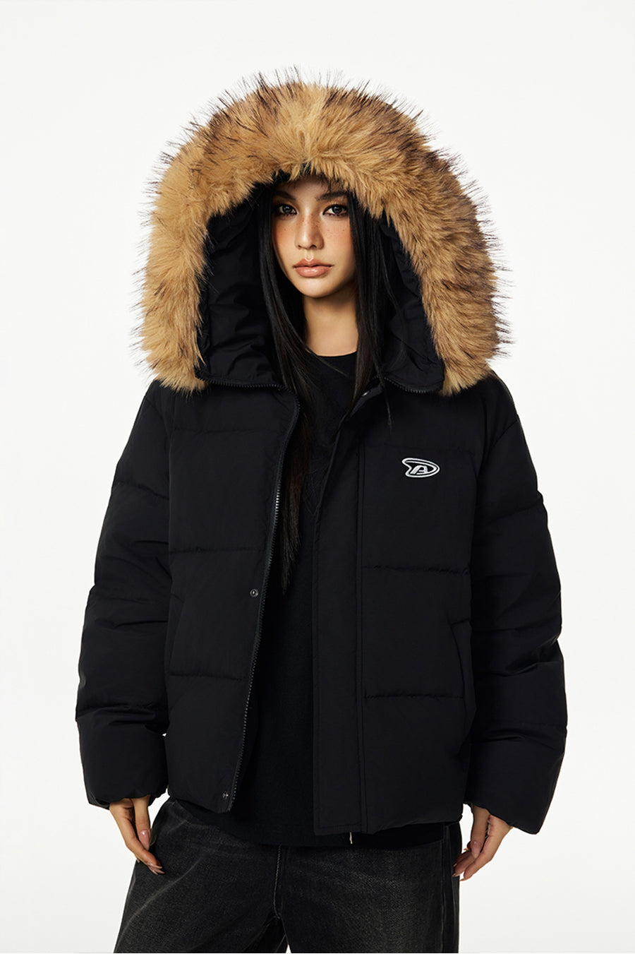 Achock Fur Hooded Down Jacket | Face 3 Face