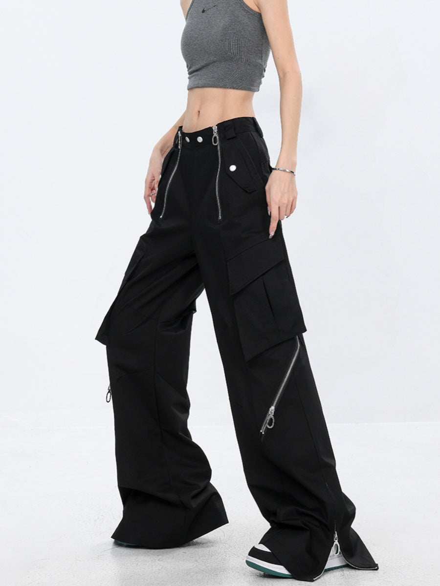 F3F Select Multi Zipper Patchwork Work Cargo Pants | Face 3 Face