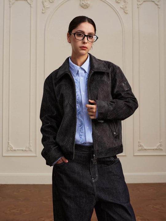 YADcrew Faux Horsehair Racing Jacket | Face 3 Face