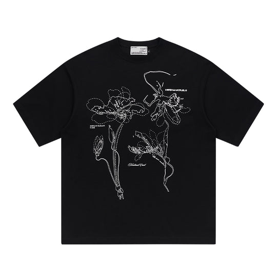 Harsh and Cruel Dotted Lines Flower Tee