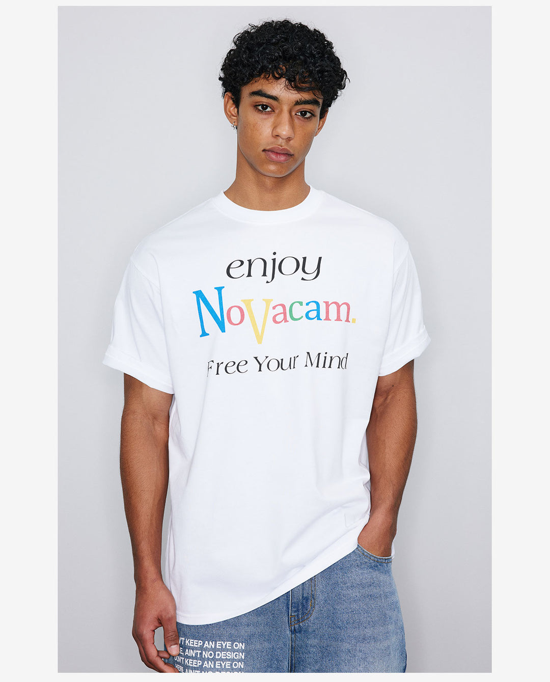NOVACAM Enjoy Vintage Letter Print Tee | Face 3 Face