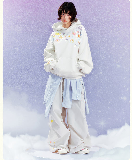 MEDM Graffiti Flower Print Hoodie | Face 3 Face