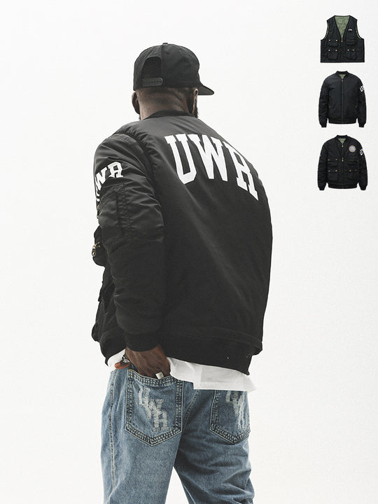 UNTILWERICH 3-in-1 MA-1 Bomber Jacket Vest Set | Face 3 Face