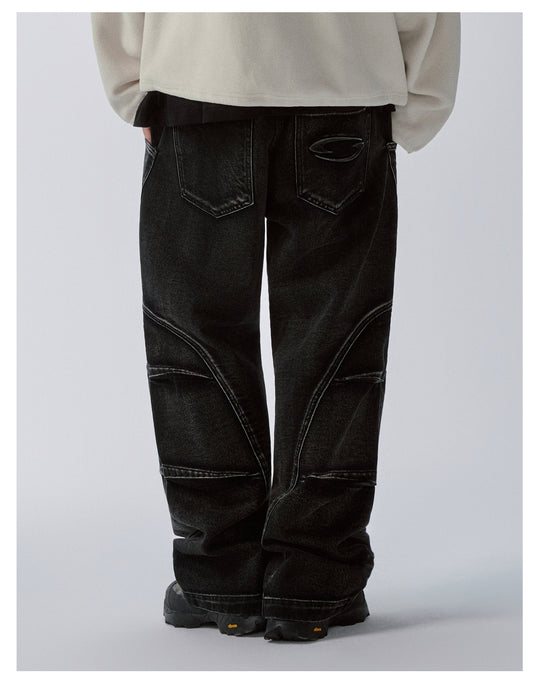 F2CE Stitching Deconstruction Utility Jeans | Face 3 Face