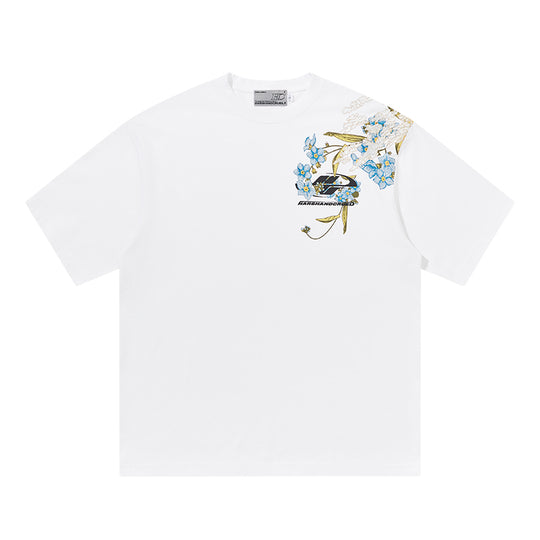 Harsh and Cruel Floral Embroidery Logo Tee