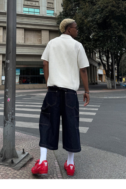 STEEPC Jacquard Short Sleeve Knit Shirt | Face 3 Face