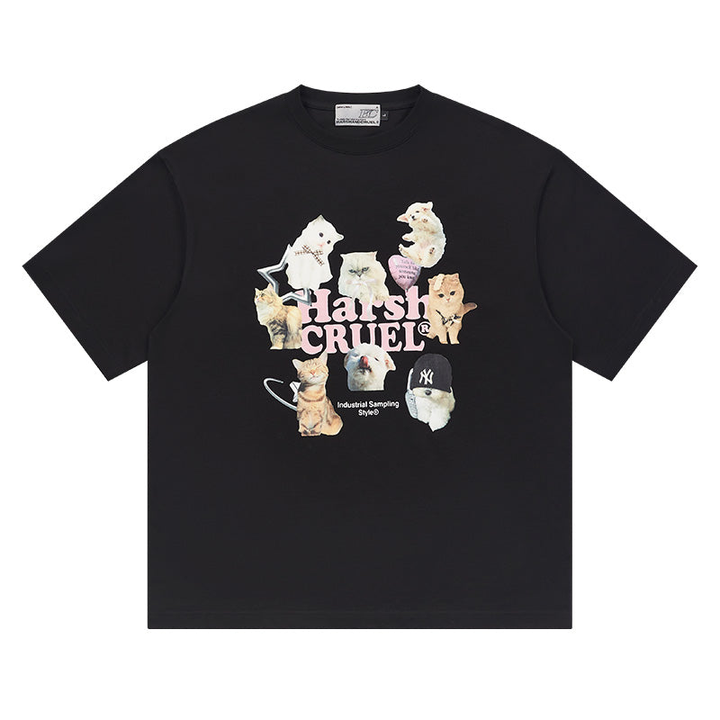 Harsh and Cruel Cats Logo Printed Tee