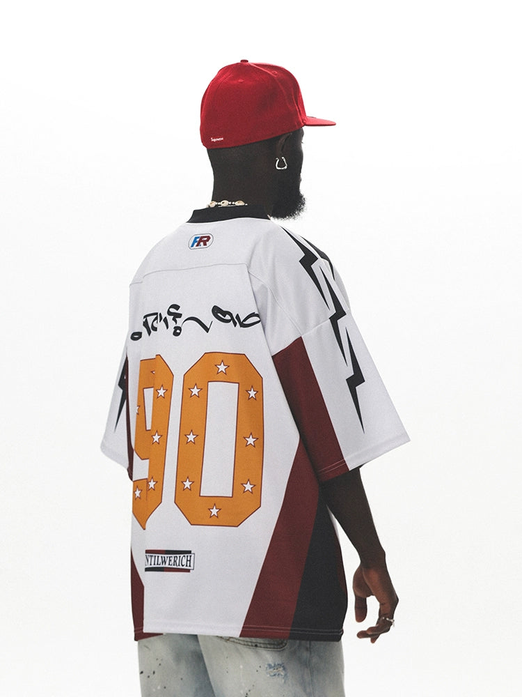 UNTILWERICH Color Block Mesh Hockey Jersey | Face 3 Face