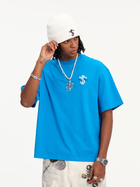 Small Town Kid 3D Embroidered Logo Letter Tee | Face 3 Face