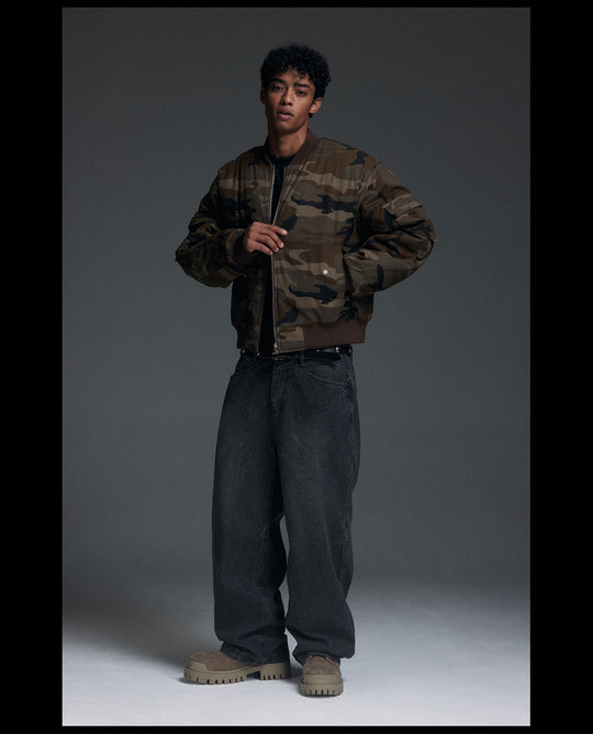 NOVACAM Camouflage MA-1 Military Jacket | Face 3 Face