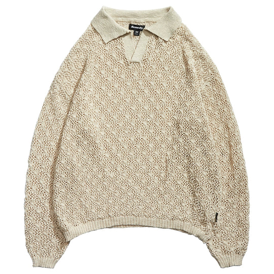Remedy Mesh Polo Knit Sweater | Face 3 Face