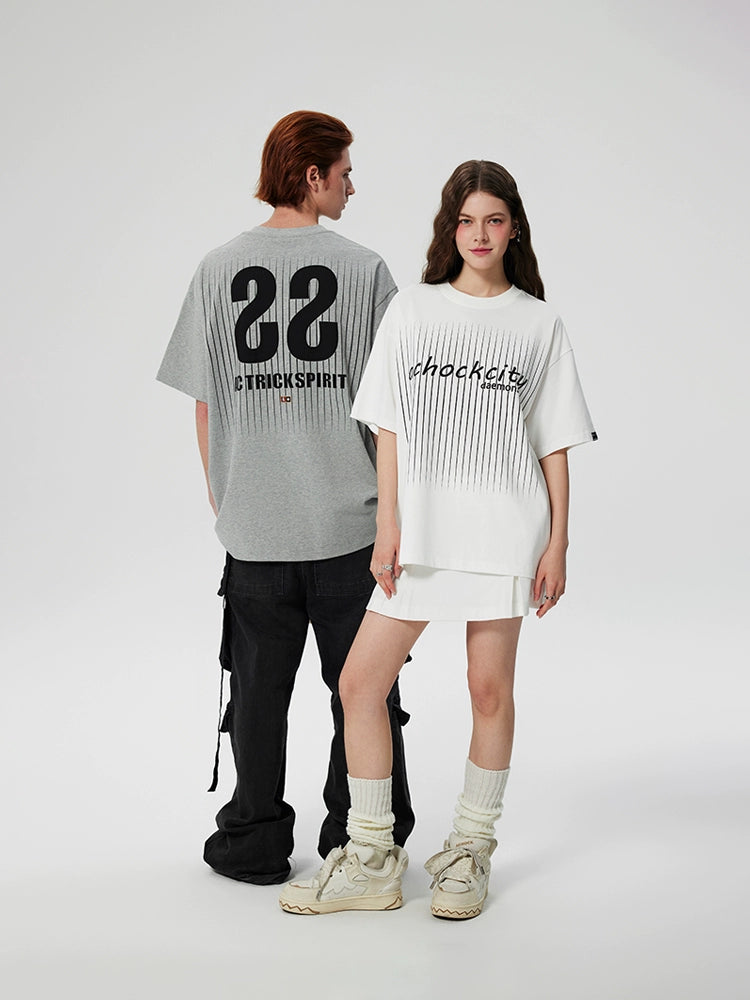 Achock Screen Stripe Print Tee | Face 3 Face