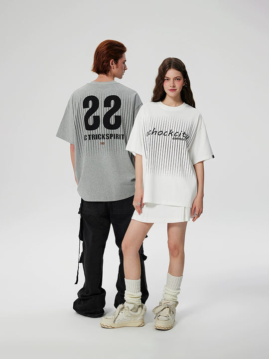 Achock Screen Stripe Print Tee | Face 3 Face