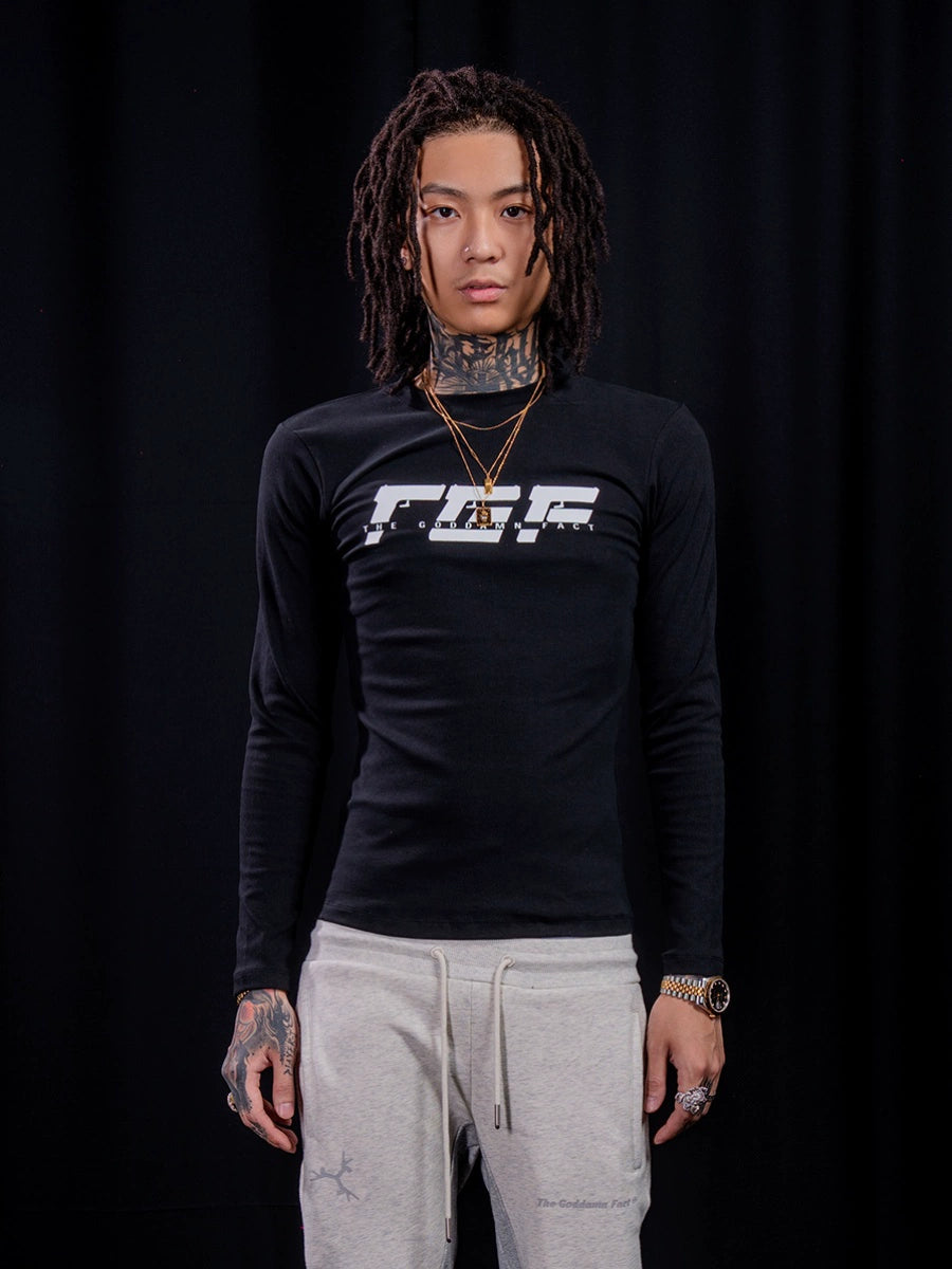 TGFCLUB TGF Logo Printed Slim Long Sleeve Tee | Face 3 Face