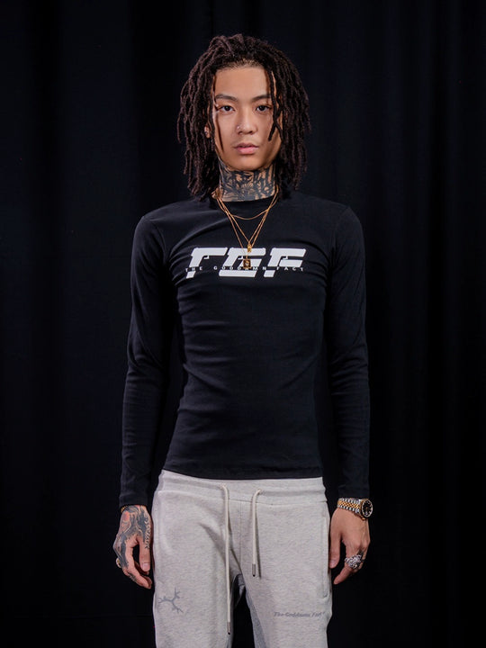 TGFCLUB TGF Logo Printed Slim Long Sleeve Tee | Face 3 Face