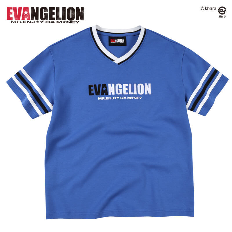 MEDM x EVA NEVER END Character Sketch Print Name Embroidered V Neck Tee | Face 3 Face